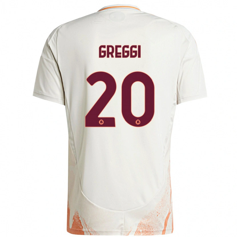 Danxen Enfant Maillot Giada Greggi #20 Crème Blanc Orange Tenues Extérieur 2024/25 T-Shirt