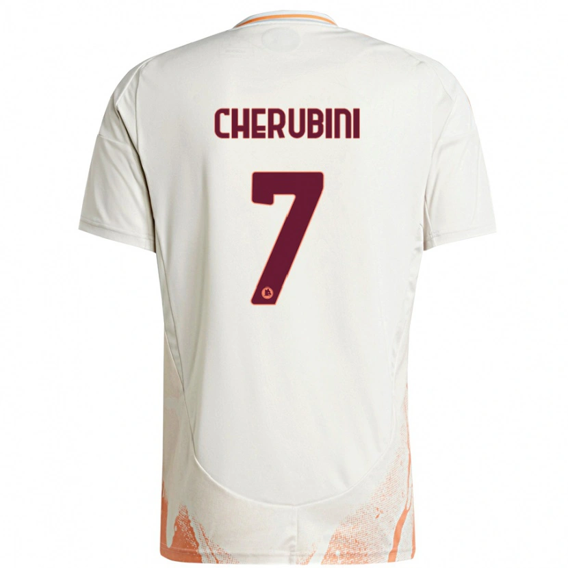 Danxen Enfant Maillot Luigi Cherubini #7 Crème Blanc Orange Tenues Extérieur 2024/25 T-Shirt