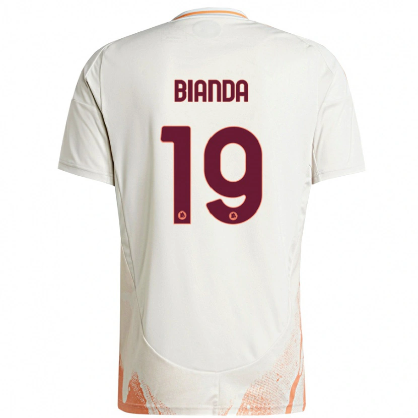 Danxen Enfant Maillot William Bianda #19 Crème Blanc Orange Tenues Extérieur 2024/25 T-Shirt