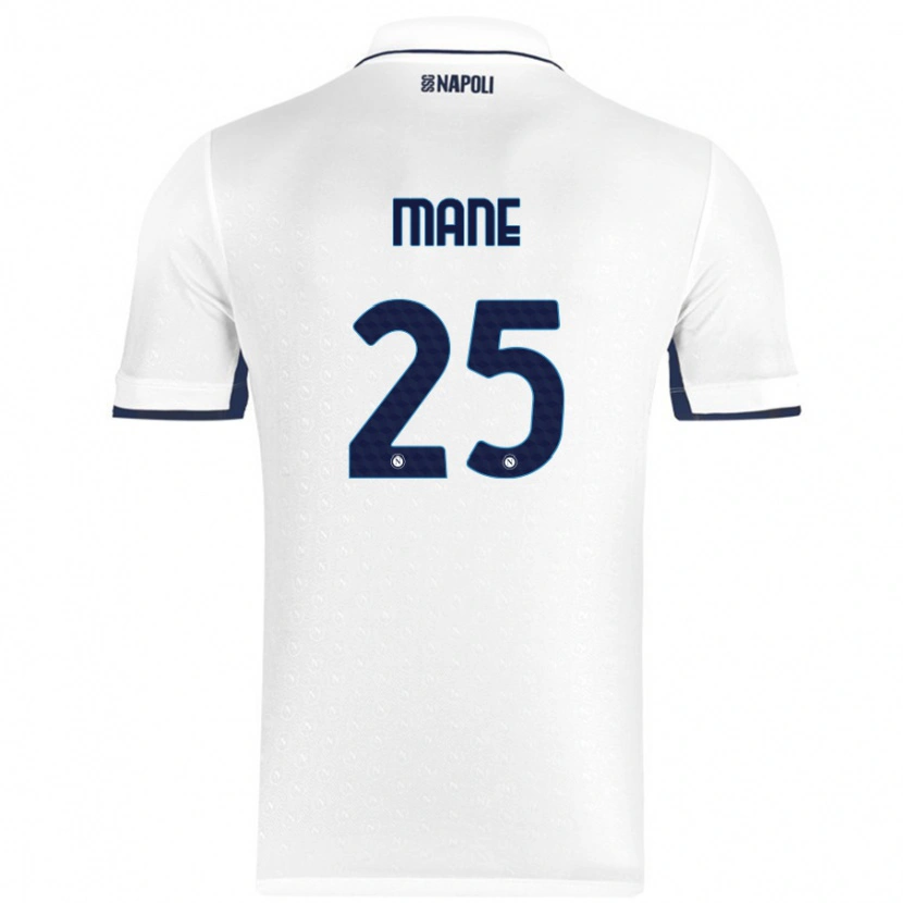 Danxen Enfant Maillot Balla Mousa Mane #25 Blanc Bleu Royal Tenues Extérieur 2024/25 T-Shirt