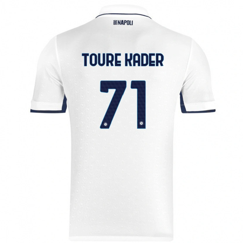 Danxen Enfant Maillot Aziz Toure Kader #71 Blanc Bleu Royal Tenues Extérieur 2024/25 T-Shirt