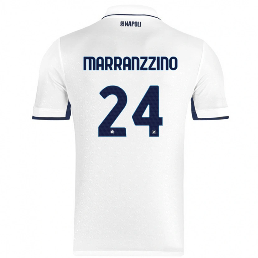 Danxen Enfant Maillot Pasquale Marranzzino #24 Blanc Bleu Royal Tenues Extérieur 2024/25 T-Shirt