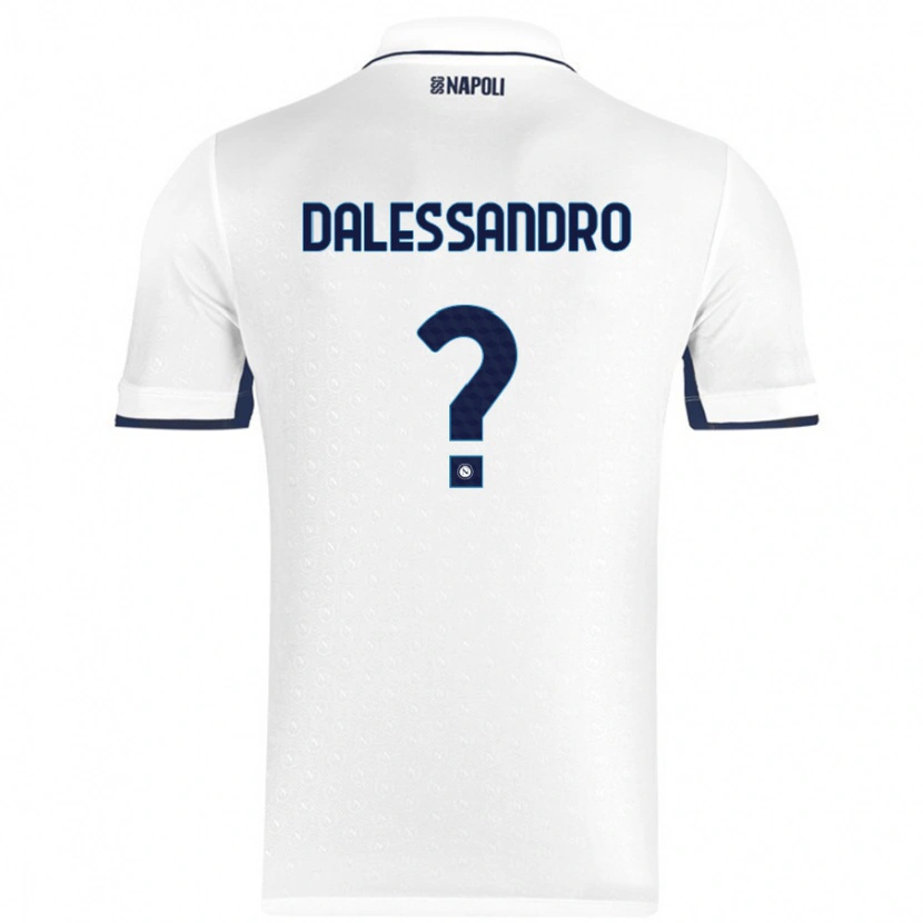 Danxen Enfant Maillot Nicola Dalessandro #0 Blanc Bleu Royal Tenues Extérieur 2024/25 T-Shirt