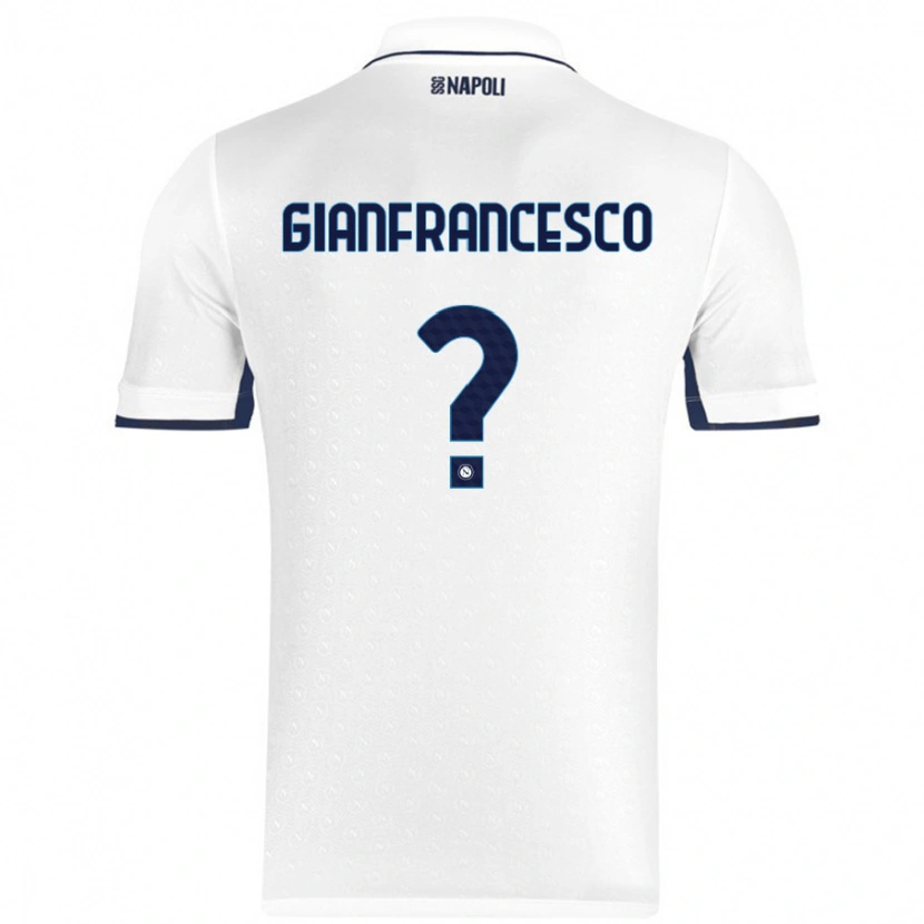 Danxen Enfant Maillot Sergio Gianfrancesco #0 Blanc Bleu Royal Tenues Extérieur 2024/25 T-Shirt