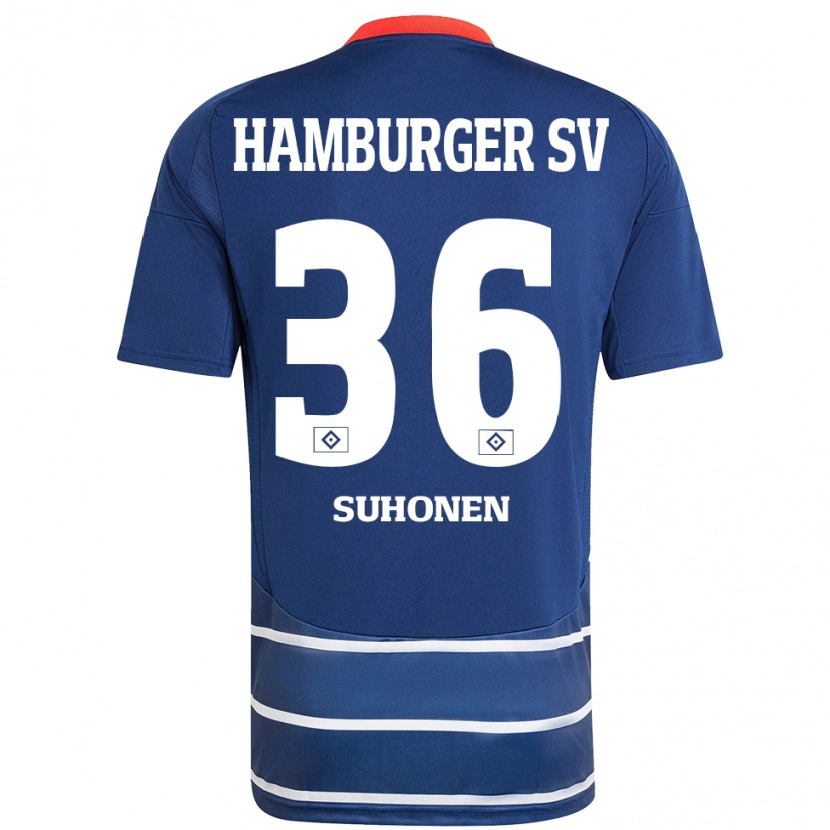 Danxen Enfant Maillot Anssi Suhonen #36 Bleu Foncé Tenues Extérieur 2024/25 T-Shirt