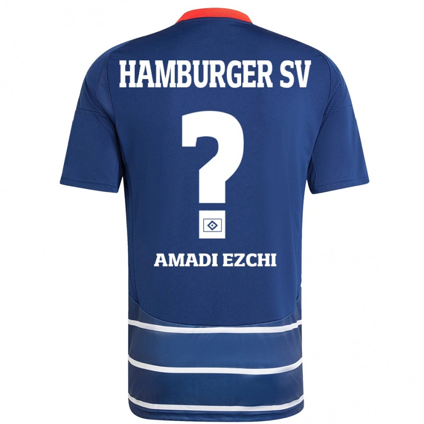 Danxen Enfant Maillot Emmanuel Amadi Ezchi #0 Bleu Foncé Tenues Extérieur 2024/25 T-Shirt