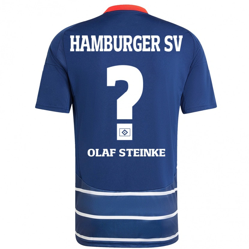 Danxen Enfant Maillot Eric Olaf Steinke #0 Bleu Foncé Tenues Extérieur 2024/25 T-Shirt