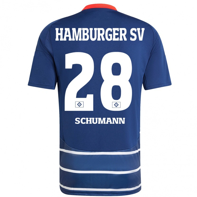 Danxen Enfant Maillot Henri Schümann #28 Bleu Foncé Tenues Extérieur 2024/25 T-Shirt