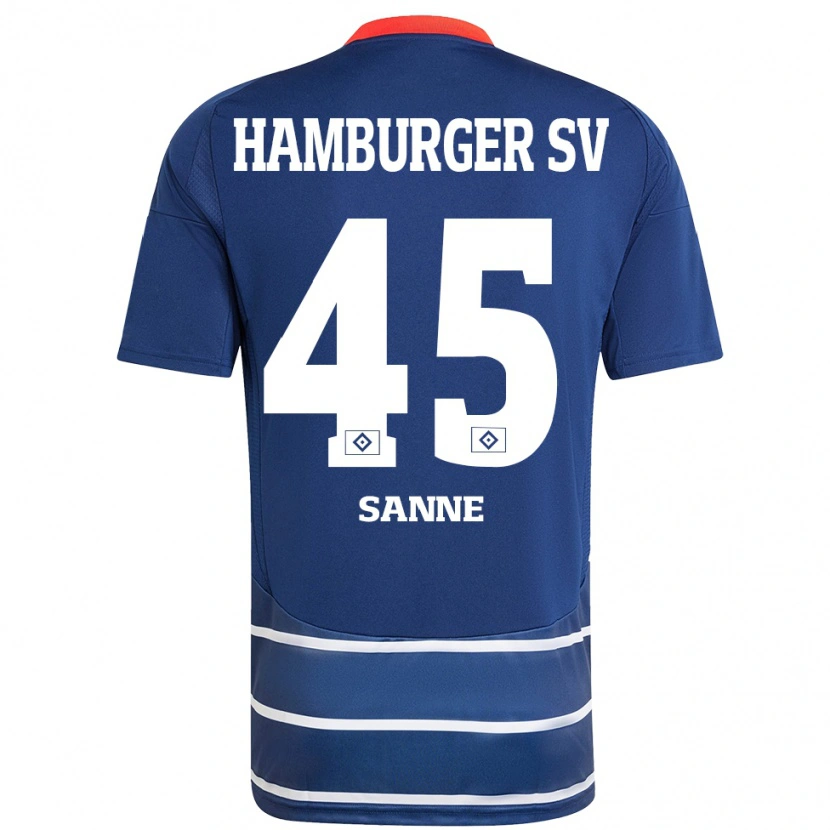 Danxen Enfant Maillot Tom Sanne #45 Bleu Foncé Tenues Extérieur 2024/25 T-Shirt