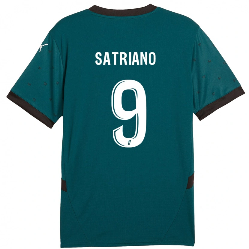 Danxen Enfant Maillot Martín Satriano #9 Vert Foncé Tenues Extérieur 2024/25 T-Shirt