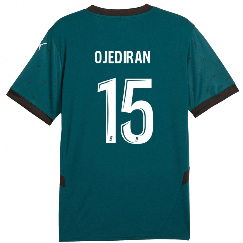 Danxen Enfant Maillot Hamzat Ojediran #15 Vert Foncé Tenues Extérieur 2024/25 T-Shirt