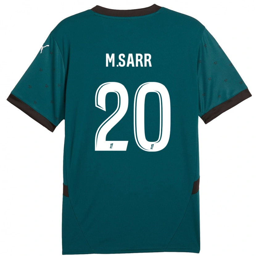 Danxen Enfant Maillot Malang Sarr #20 Vert Foncé Tenues Extérieur 2024/25 T-Shirt