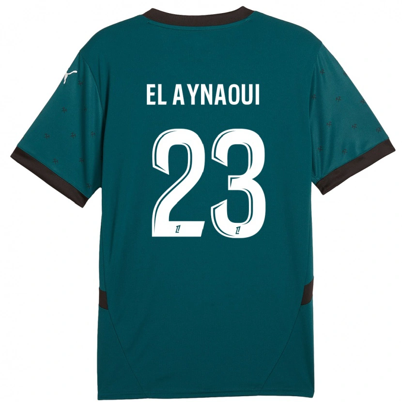 Danxen Enfant Maillot Neil El Aynaoui #23 Vert Foncé Tenues Extérieur 2024/25 T-Shirt