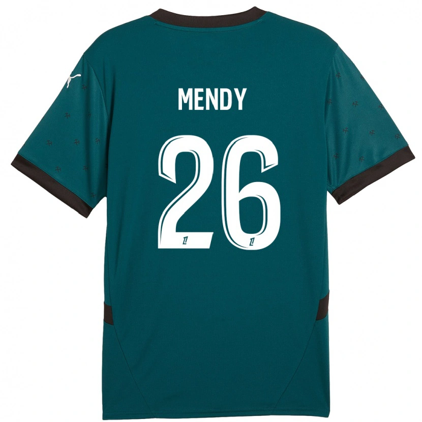 Danxen Enfant Maillot Nampalys Mendy #26 Vert Foncé Tenues Extérieur 2024/25 T-Shirt