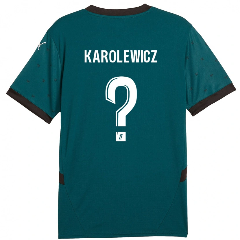 Danxen Enfant Maillot Roman Karolewicz #0 Vert Foncé Tenues Extérieur 2024/25 T-Shirt