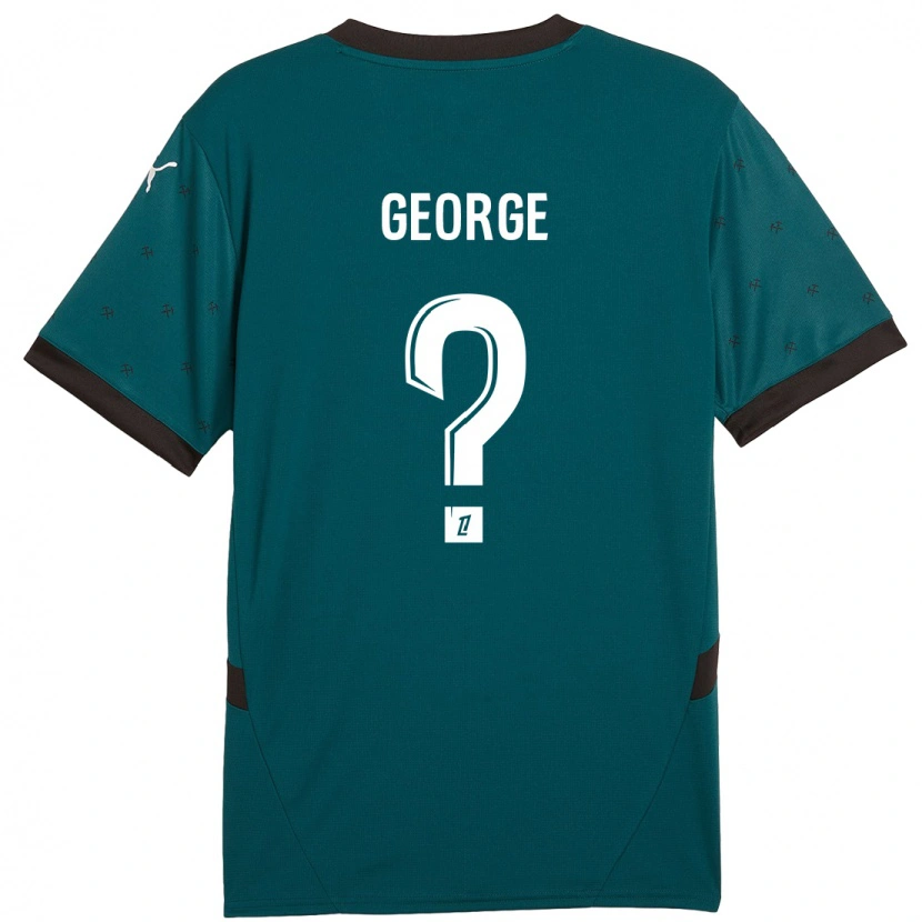 Danxen Enfant Maillot Ryan George #0 Vert Foncé Tenues Extérieur 2024/25 T-Shirt