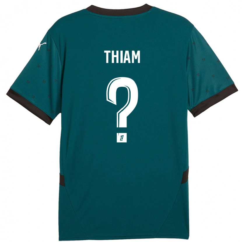 Danxen Enfant Maillot Mamadou Thiam #0 Vert Foncé Tenues Extérieur 2024/25 T-Shirt