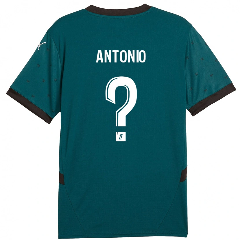 Danxen Enfant Maillot Kyllian Antonio #0 Vert Foncé Tenues Extérieur 2024/25 T-Shirt