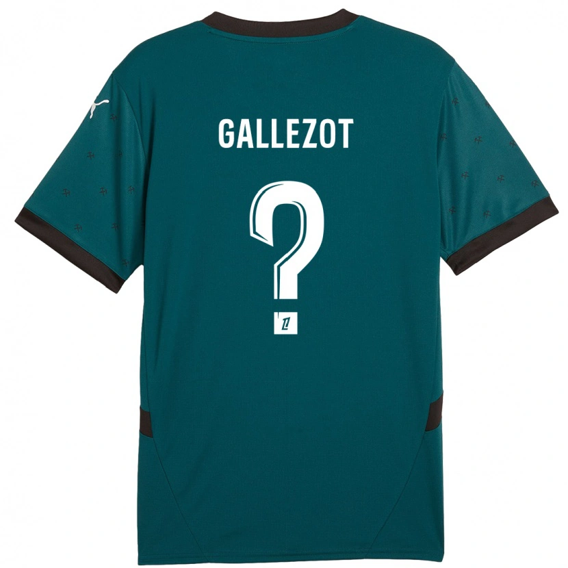 Danxen Enfant Maillot Tim Gallezot #0 Vert Foncé Tenues Extérieur 2024/25 T-Shirt