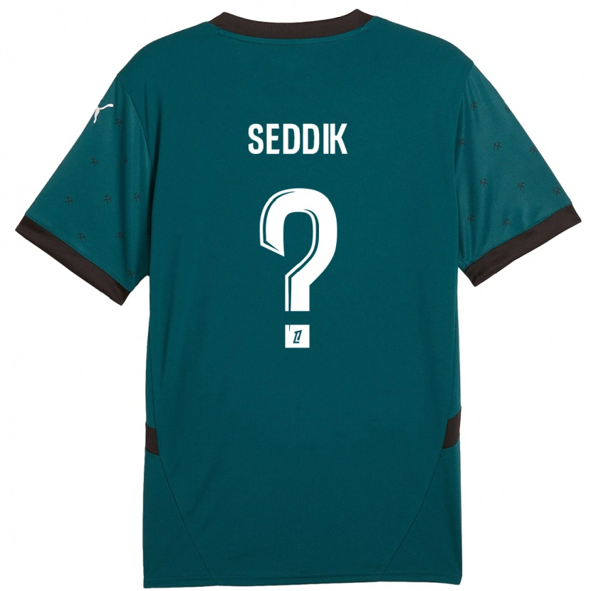 Danxen Enfant Maillot Mohamed Seddik #0 Vert Foncé Tenues Extérieur 2024/25 T-Shirt