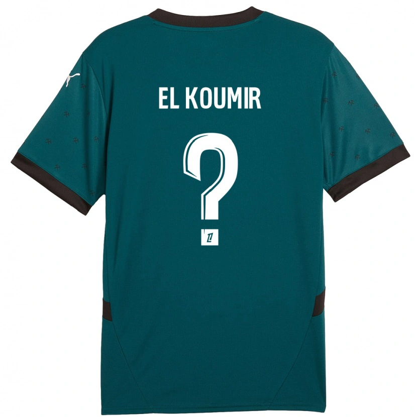 Danxen Enfant Maillot Kaïna El Koumir #0 Vert Foncé Tenues Extérieur 2024/25 T-Shirt