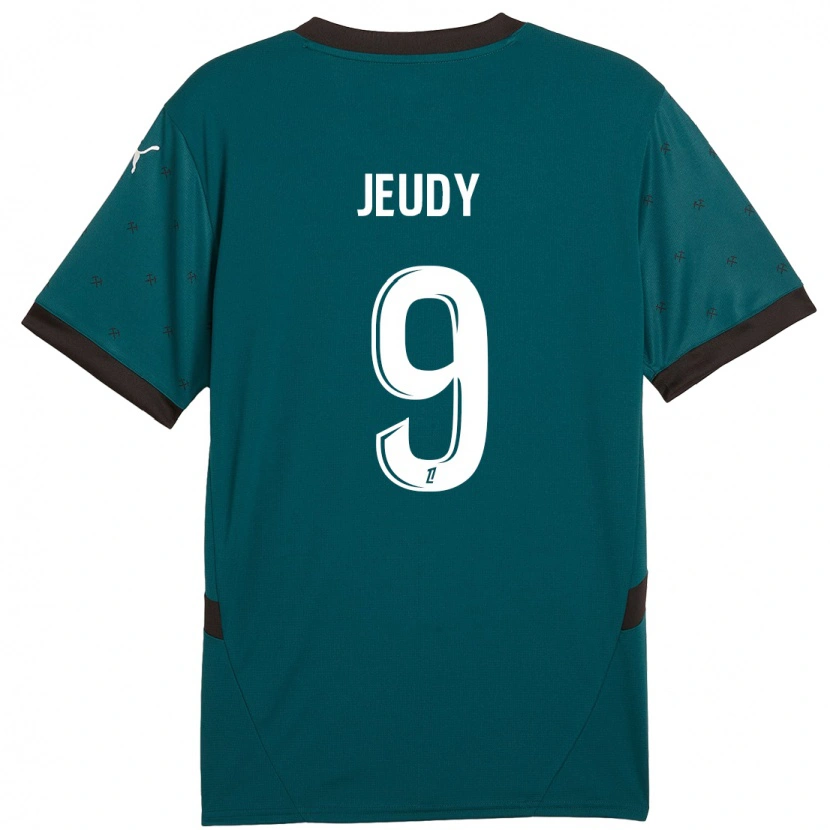 Danxen Enfant Maillot Sherly Jeudy #9 Vert Foncé Tenues Extérieur 2024/25 T-Shirt