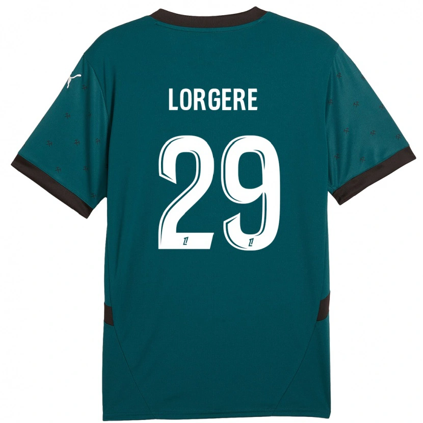 Danxen Enfant Maillot Charlotte Lorgeré #29 Vert Foncé Tenues Extérieur 2024/25 T-Shirt