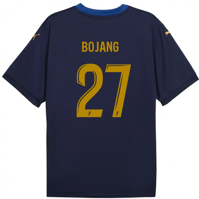 Danxen Enfant Maillot Adama Bojang #27 Bleu Marine Doré Tenues Extérieur 2024/25 T-Shirt