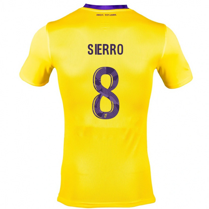 Danxen Enfant Maillot Vincent Sierro #8 Jaune Violet Tenues Extérieur 2024/25 T-Shirt