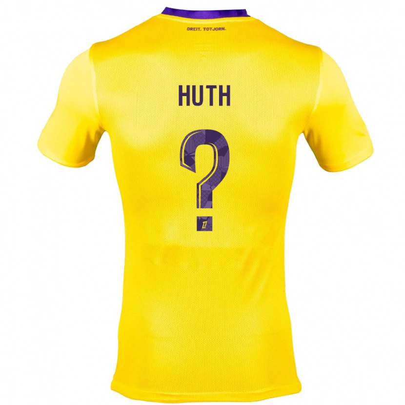 Danxen Enfant Maillot Lony Huth #0 Jaune Violet Tenues Extérieur 2024/25 T-Shirt