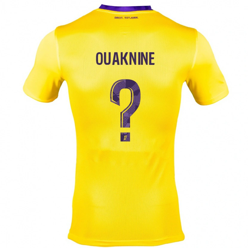 Danxen Enfant Maillot Jules Ouaknine #0 Jaune Violet Tenues Extérieur 2024/25 T-Shirt