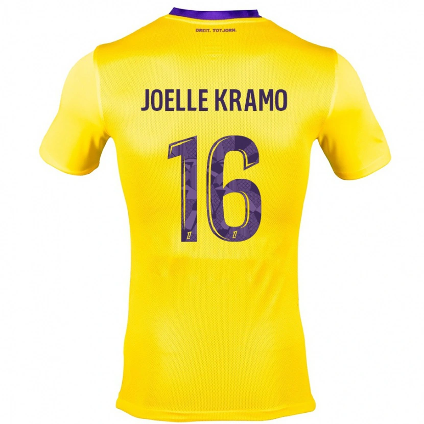 Danxen Enfant Maillot Marie Joelle Kramo #16 Jaune Violet Tenues Extérieur 2024/25 T-Shirt