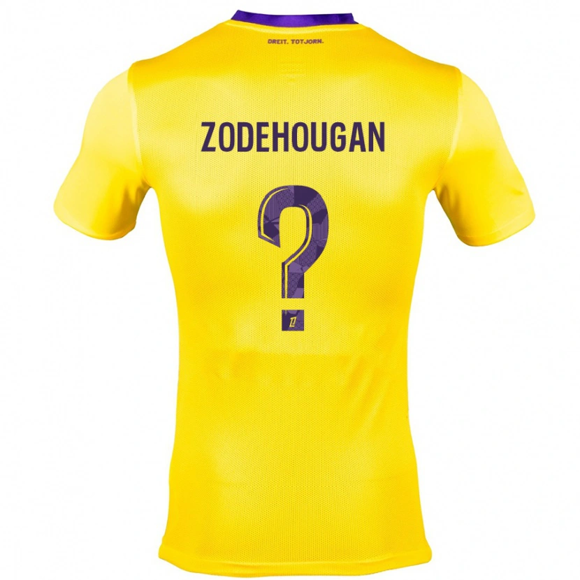 Danxen Enfant Maillot Yanis Zodehougan #0 Jaune Violet Tenues Extérieur 2024/25 T-Shirt