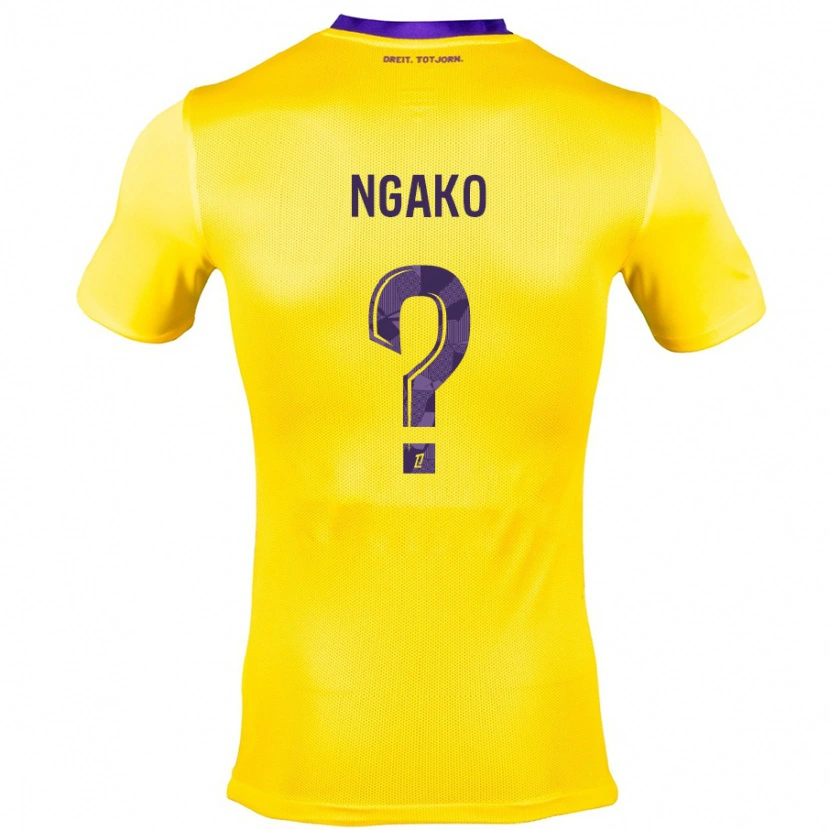 Danxen Enfant Maillot Warren Ngako #0 Jaune Violet Tenues Extérieur 2024/25 T-Shirt