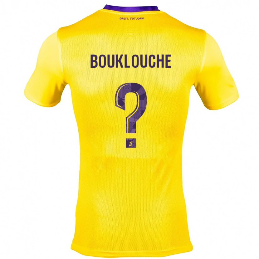 Danxen Enfant Maillot Kelyan Bouklouche #0 Jaune Violet Tenues Extérieur 2024/25 T-Shirt