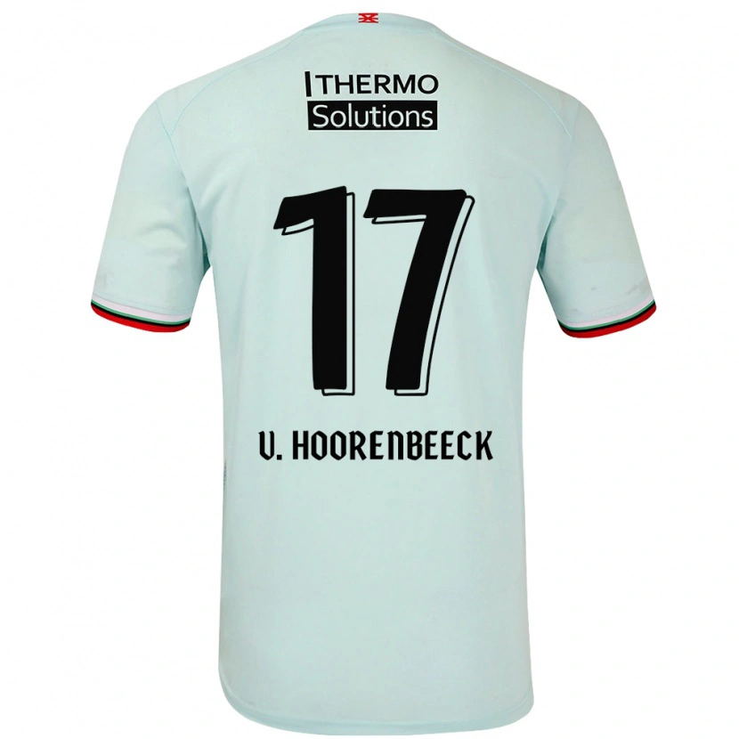 Danxen Enfant Maillot Alec Van Hoorenbeeck #17 Vert Clair Tenues Extérieur 2024/25 T-Shirt