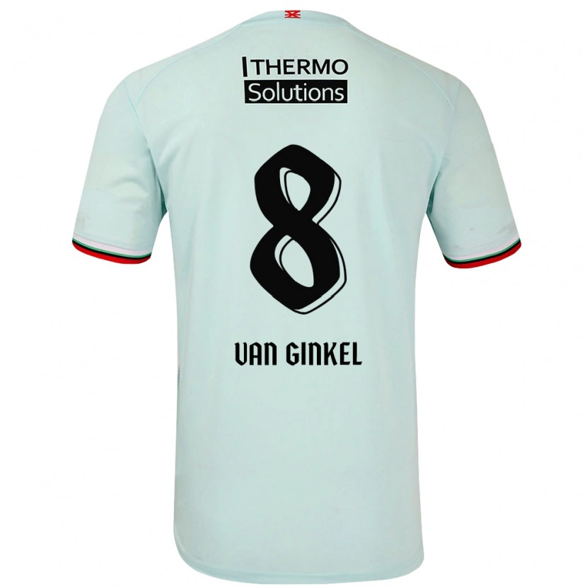 Danxen Enfant Maillot Danique Van Ginkel #8 Vert Clair Tenues Extérieur 2024/25 T-Shirt