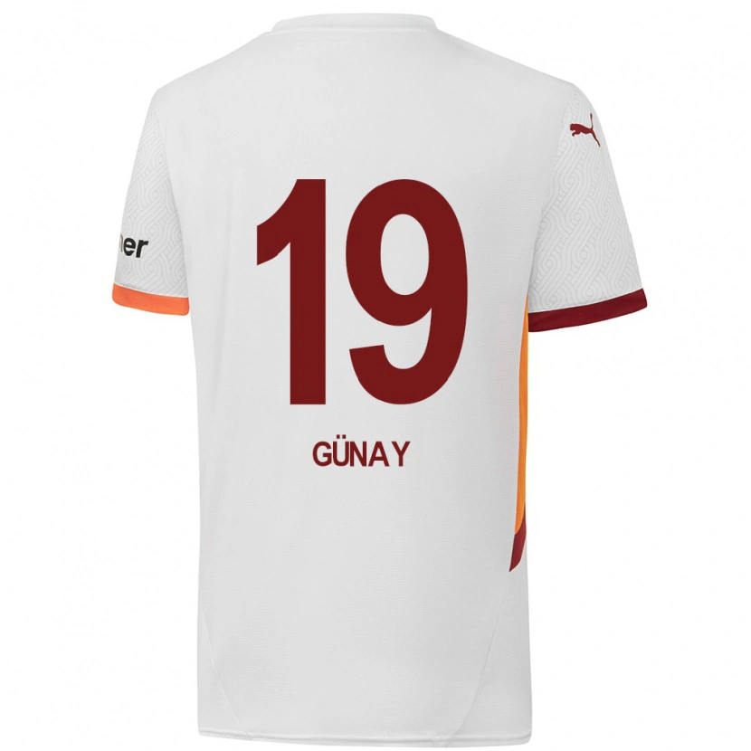 Danxen Enfant Maillot Günay Güvenç #19 Blanc Jaune Rouge Tenues Extérieur 2024/25 T-Shirt