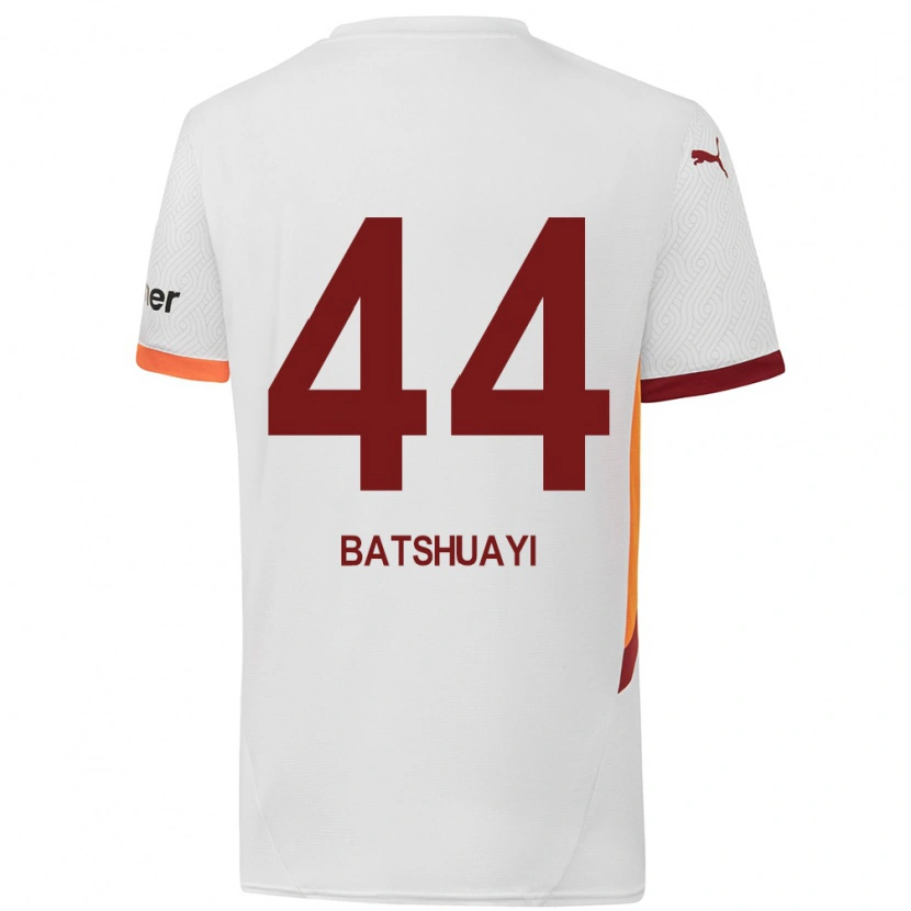 Danxen Enfant Maillot Michy Batshuayi #44 Blanc Jaune Rouge Tenues Extérieur 2024/25 T-Shirt