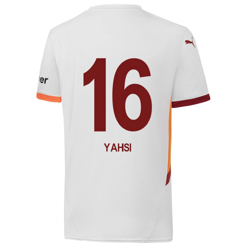 Danxen Enfant Maillot İsmail Yahşi #16 Blanc Jaune Rouge Tenues Extérieur 2024/25 T-Shirt