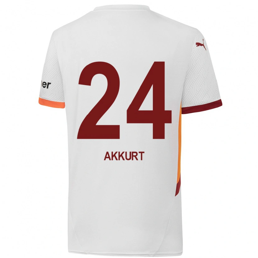 Danxen Enfant Maillot Arzu Akkurt #24 Blanc Jaune Rouge Tenues Extérieur 2024/25 T-Shirt