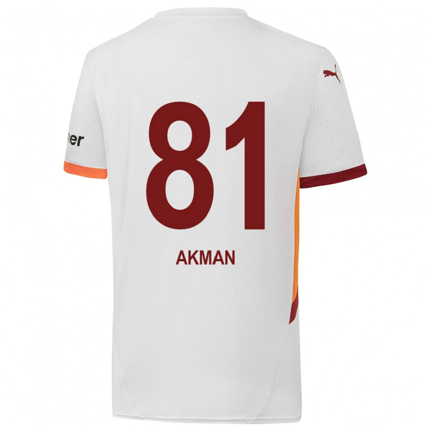 Danxen Enfant Maillot Hamza Akman #81 Blanc Jaune Rouge Tenues Extérieur 2024/25 T-Shirt