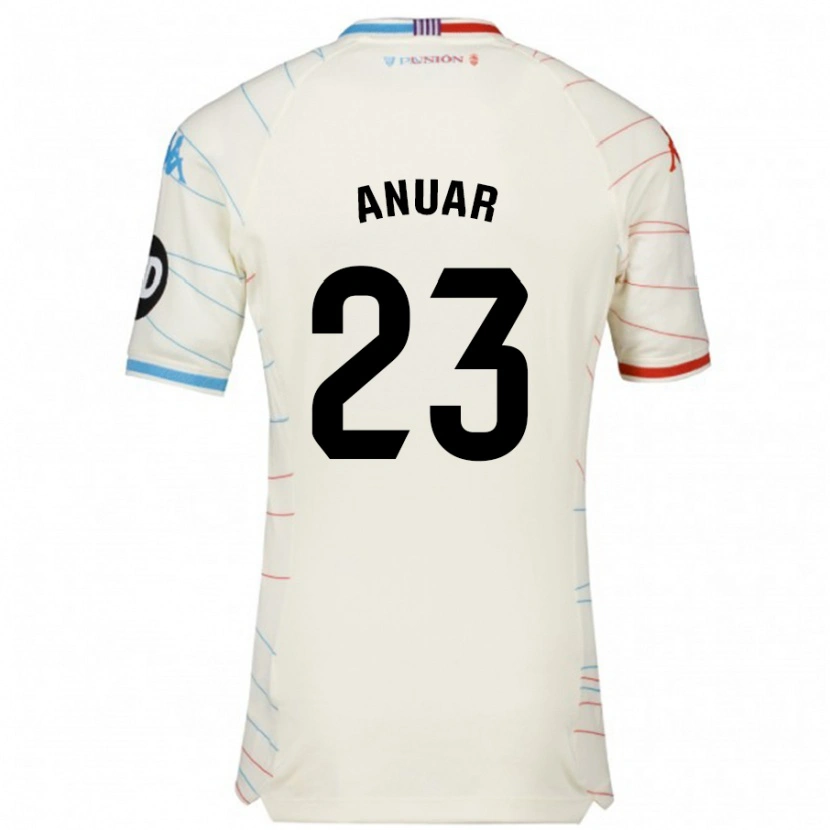 Danxen Enfant Maillot Anuar #23 Blanc Rouge Bleu Tenues Extérieur 2024/25 T-Shirt