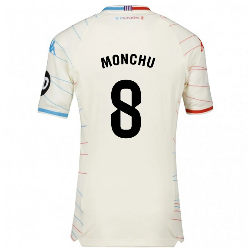 Danxen Enfant Maillot Monchu #8 Blanc Rouge Bleu Tenues Extérieur 2024/25 T-Shirt