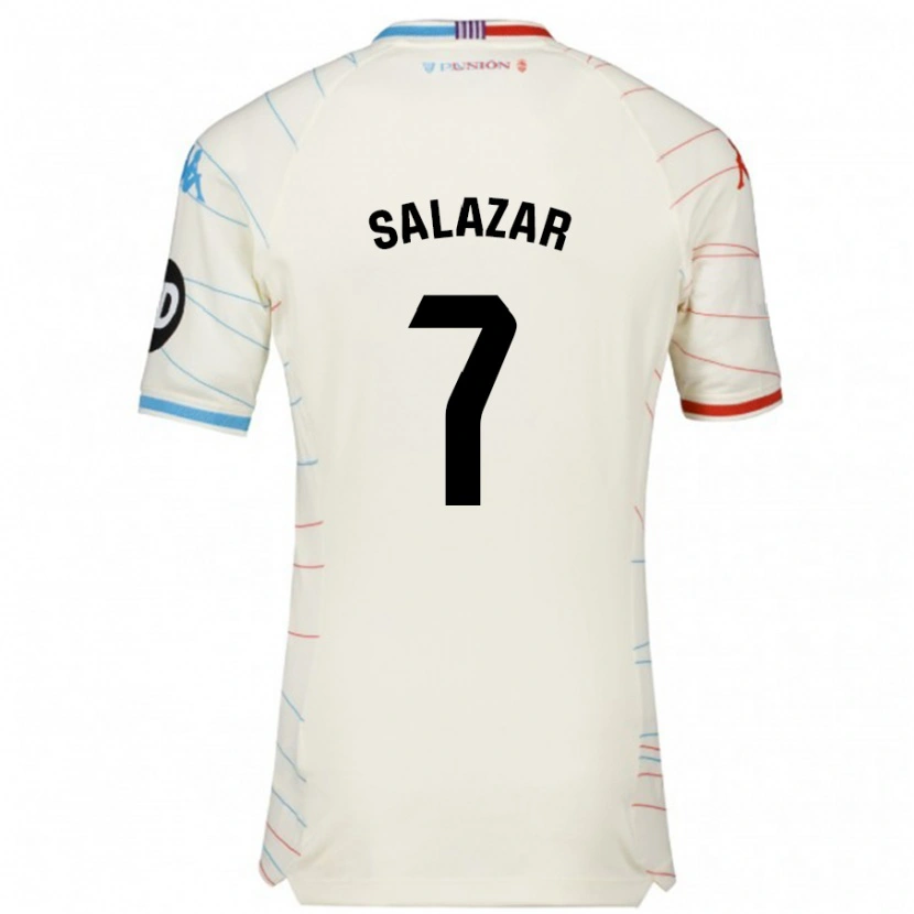 Danxen Enfant Maillot Israel Salazar #7 Blanc Rouge Bleu Tenues Extérieur 2024/25 T-Shirt