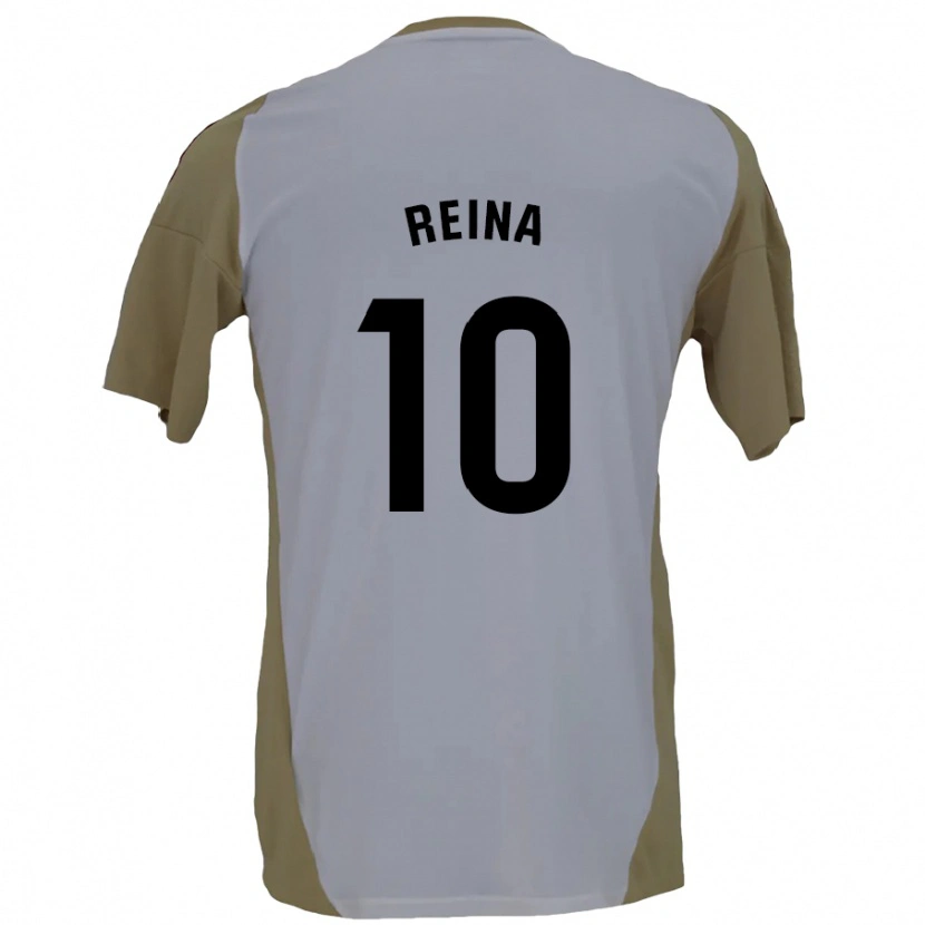 Danxen Enfant Maillot Alberto Reina #10 Marron Blanc Tenues Extérieur 2024/25 T-Shirt