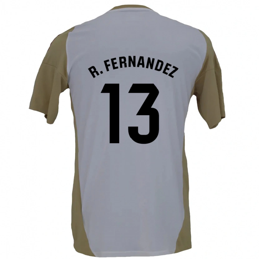 Danxen Enfant Maillot Raúl Fernández #13 Marron Blanc Tenues Extérieur 2024/25 T-Shirt