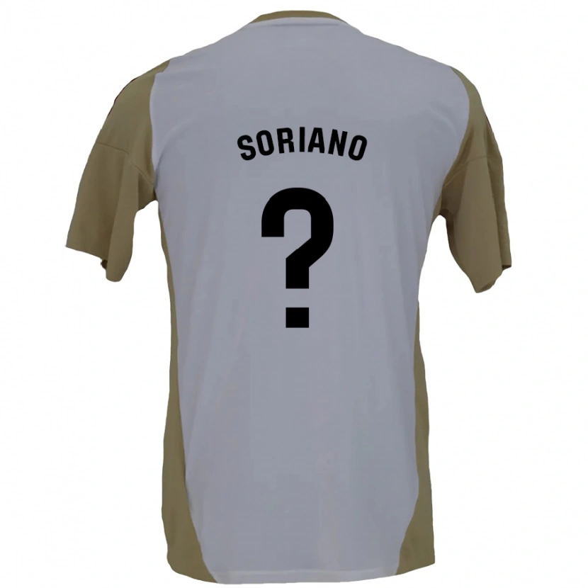 Danxen Enfant Maillot Adrián Soriano #0 Marron Blanc Tenues Extérieur 2024/25 T-Shirt