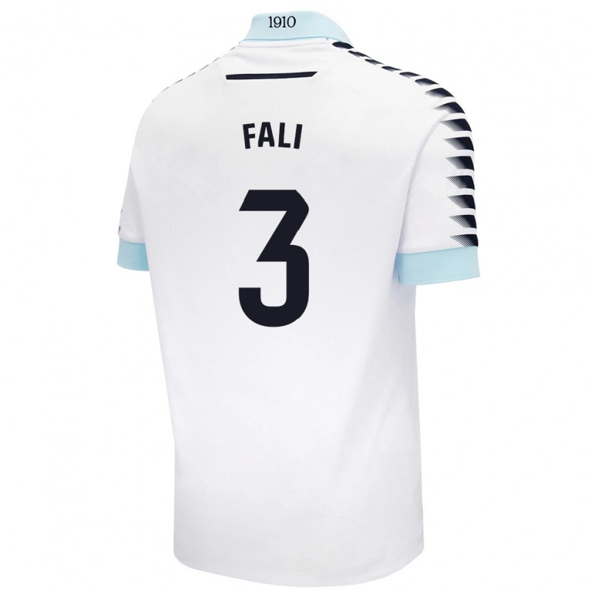 Danxen Enfant Maillot Fali #3 Blanc Bleu Tenues Extérieur 2024/25 T-Shirt