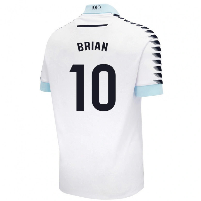 Danxen Enfant Maillot Brian Ocampo #10 Blanc Bleu Tenues Extérieur 2024/25 T-Shirt